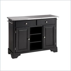 Home Styles Premier Create-a-Cart 45 Inch Steel Top Kitchen Cart in Black