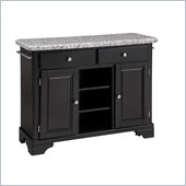 Home Styles Premier Create-a-Cart 45 Inch Grey Granite Top Kitchen Cart in Black