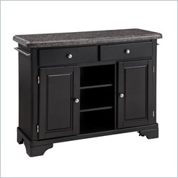 Home Styles Premier Create-a-Cart 45 Inch Black Granite Top Kitchen Cart in Black