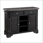 Home Styles Premier Create-a-Cart 45 Inch Black Granite Top Kitchen Cart in Black