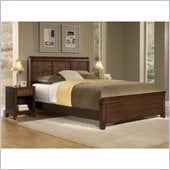 Home Styles Paris Queen Bed & Night Stand in Mahogany