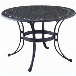 Home Styles Biscayne 42 Round Outdoor Dining Table Black Finish
