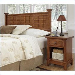 Home Styles Arts and Crafts Headboard and Night Stand in Cottage Oak Best Price