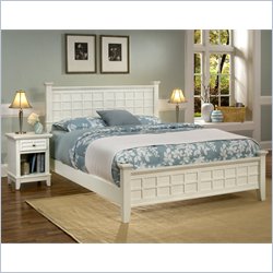 Home Styles Arts and Crafts Queen Bed and Night Stand in White Finish Best Price