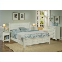 Home Styles Arts and Crafts Queen 3 Piece Bed Set in White Best Price