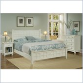 Home Styles Arts & Crafts Queen 3 Piece Bed Set in White