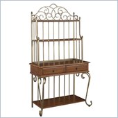 Home Styles St. Ives Bakers Rack in Cinnamon