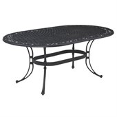 Home Styles Biscayne Oval Outdoor Dining Table in Black Finish