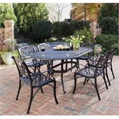 Home Styles Biscayne 7 Piece Dining Set in Black Finish