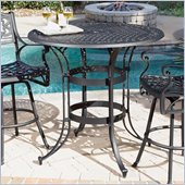 Home Styles Biscayne High Top Bistro Table in Black Finish