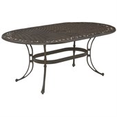 Home Styles Biscayne Oval Outdoor Dining Table in Rust Finish
