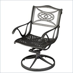Home Styles Malibu Dining Swivel Chair in Black Finish