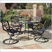 Home Styles Malibu Dining Set in Black Finish