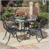 Home Styles Malibu Dining Set in Black Finish
