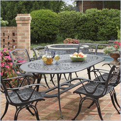 Home Styles Malibu Oval Dining Table in Black Finish