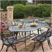 Home Styles Malibu Oval Dining Table in Black Finish