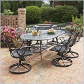 Home Styles Malibu Dining Set in Black Finish