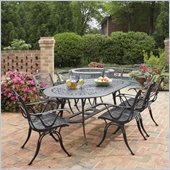 Home Styles Malibu 7 Piece Dining Set in Black Finish