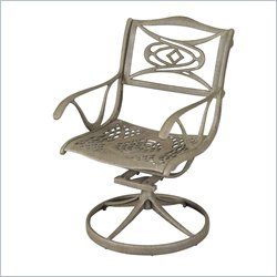 Home Styles Malibu Dining Swivel Chair in Brown Finish