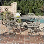 Home Styles Malibu 5 Piece Dining Set in Brown Finish