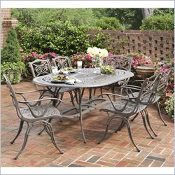 Home Styles Malibu Dining Set in Rust Finish