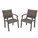 Home Styles Newport Arm Chairs in Black/Brown  (Set of 2)