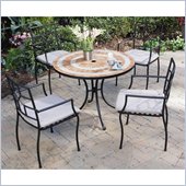 Home Styles Valencia Table & 4 Cambria Chairs in Terra Cotta