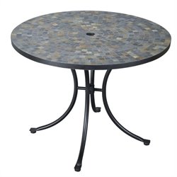 Home Styles Stone Harbor Outdoor Dining Table in Black/Slate