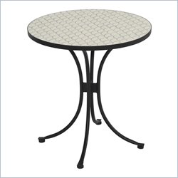 Home Styles Fishtail Bistro Table in Off White