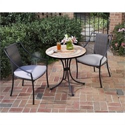 Home Styles Terra Cotta Bistro Table & 2 Laguna Chairs in Terra Cotta