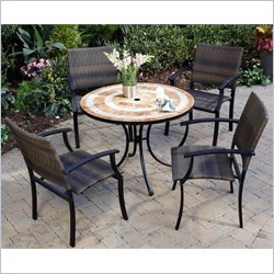 Home Styles Terra Cotta Bistro Table & 2 Newport Chairs in Terra Cotta