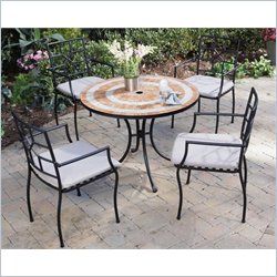 Home Styles Terra Cotta Bistro Table & 2 Cambria Chairs in Terra Cotta
