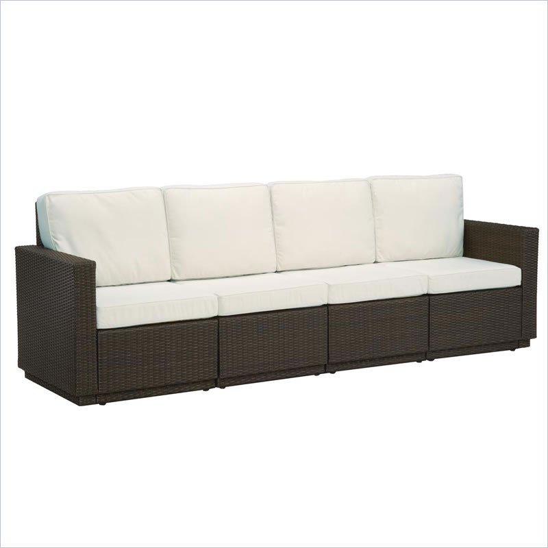 Home Styles Riviera Four Seat Sofa in Stone