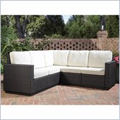 Home Styles Riviera Five Seat L Shape Sectional Sofa with Stone Fabric