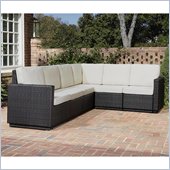 Home Styles Riviera Six Seat L Shape Sectional in Stone