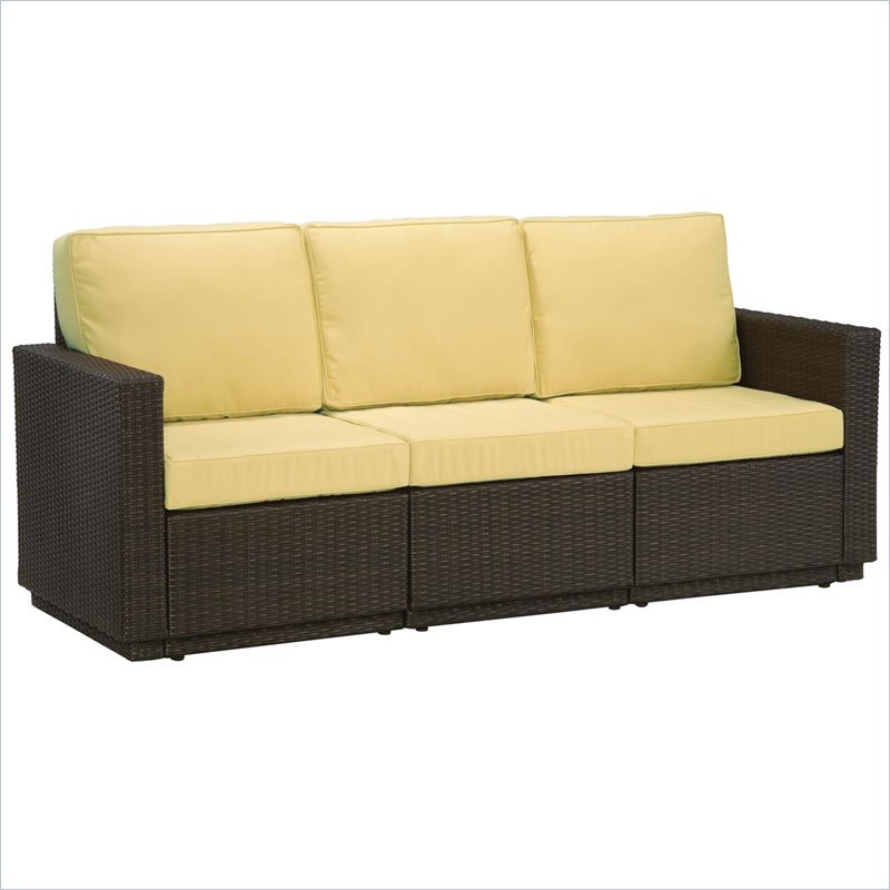 Home Styles Riviera Three Seat Sofa in Harvest