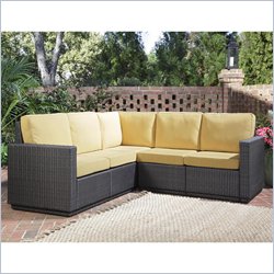 Home Styles Riviera Five Seat L Sofa Harvest Fabric in Harvest