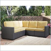 Home Styles Riviera Five Seat L Sofa Harvest Fabric in Harvest