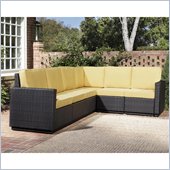Home Styles Riviera Six Seat L Shape Sectional in Harvest