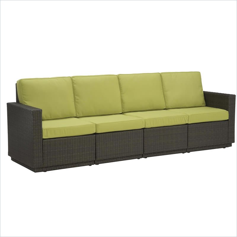 Home Styles Riviera Four Seat Sofa in Green Apple