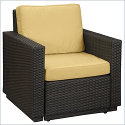 Home Styles Riviera Barrel Accent Chair in Harvest