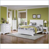Home Styles Naples Queen Panel Bed 3 Piece Bedroom Set in White
