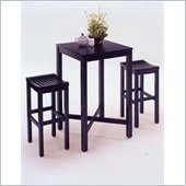 Home Styles Furniture Contour Black Solid Wood Pub Set