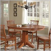 Home Styles Arts & Crafts Round/Oval Dining Table in Cottage Oak