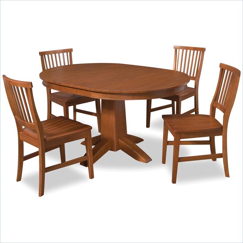 Home Styles Arts and Crafts 5-Piece Dining Set - Cottage Oak