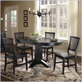 Home Styles Arts & Crafts 5 Piece Dining Set in Black Finish