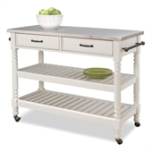 Home Styles Savannah Stainless Steel Kitchen Cart 