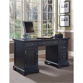 Home Styles Bedford Pedestal Desk in Ebony