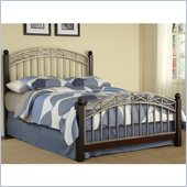 Home Styles Bordeaux Bed in Espresso and Antique Pewter