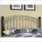 Home Styles Bordeaux Headboard in Espresso and Antique Pewter